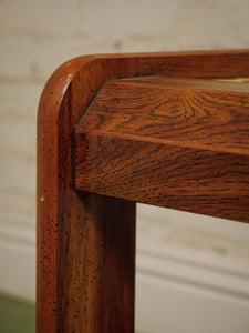 Basketweave Vintage 2 tier Side Table