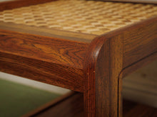 Load image into Gallery viewer, Basketweave Vintage 2 tier Side Table
