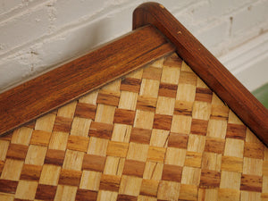 Basketweave Vintage 2 tier Side Table