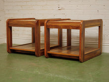 Load image into Gallery viewer, Basketweave Vintage 2 tier Side Table
