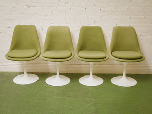 Set of 4 Avocado green Swivel Chair