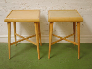 Blonde Tall End Table