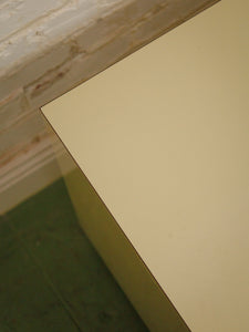 Post Modern Cream And Gold Lowboy Chest