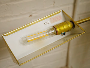 Brass Vintage Reading Floor Lamp
