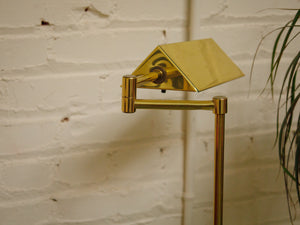 Brass Vintage Reading Floor Lamp
