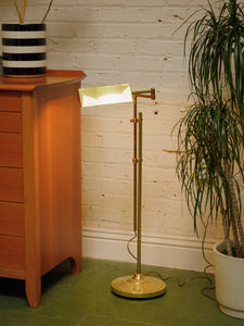 Brass Vintage Reading Floor Lamp
