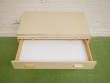 Load image into Gallery viewer, Post Modern Cream And Gold Lowboy Chest
