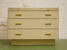 Load image into Gallery viewer, Post Modern Cream And Gold Lowboy Chest
