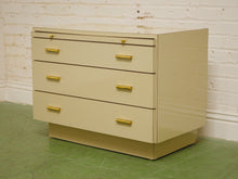 Load image into Gallery viewer, Post Modern Cream And Gold Lowboy Chest
