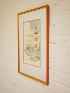 Vintage Lighthouse Watercolor