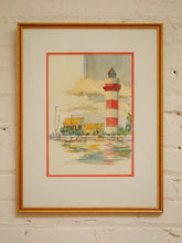 Load image into Gallery viewer, Vintage Lighthouse Watercolor
