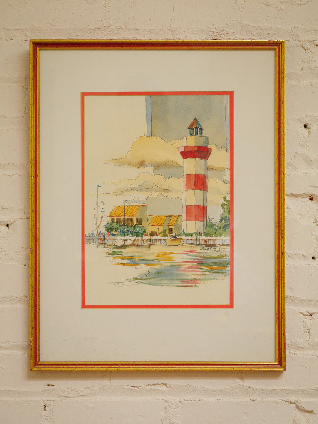 Vintage Lighthouse Watercolor