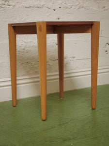 Walnut Side Table rounded legs