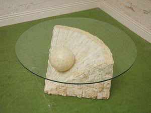 Postmodern Tessellated Mactan Stone Coffee Table by Magnussen Ponte 1980’s