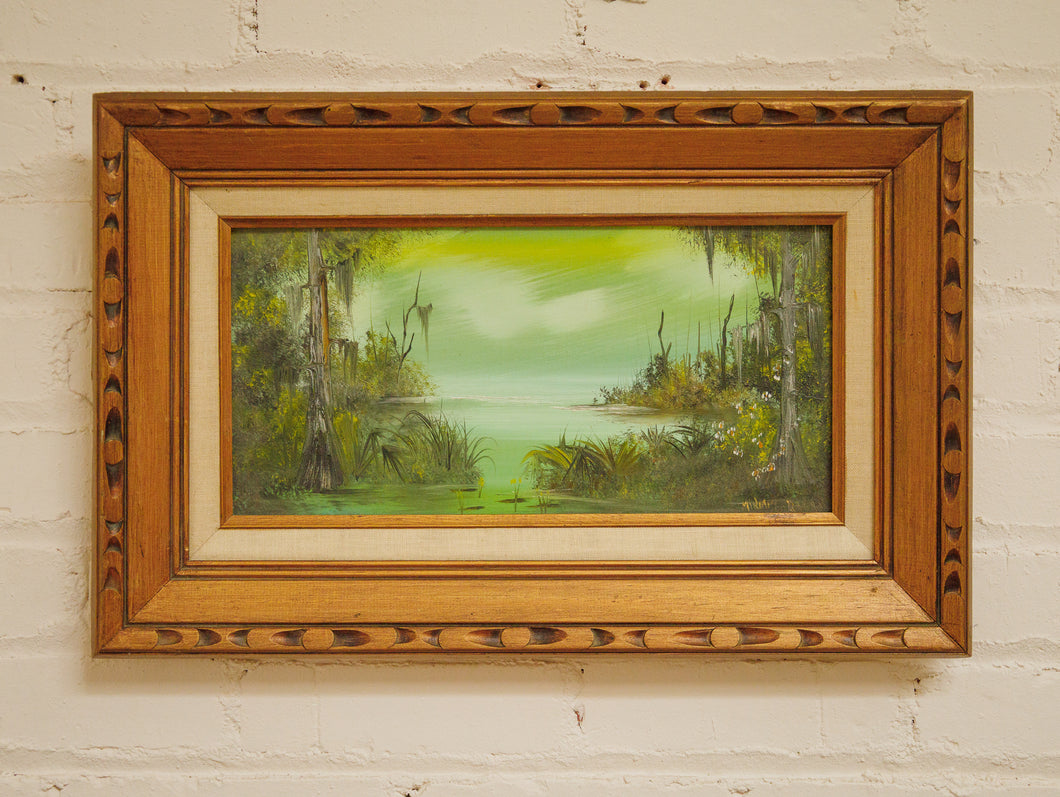 Original Vintage Oil Painting Whispers of the Bayou – Sunbeam Vintage
