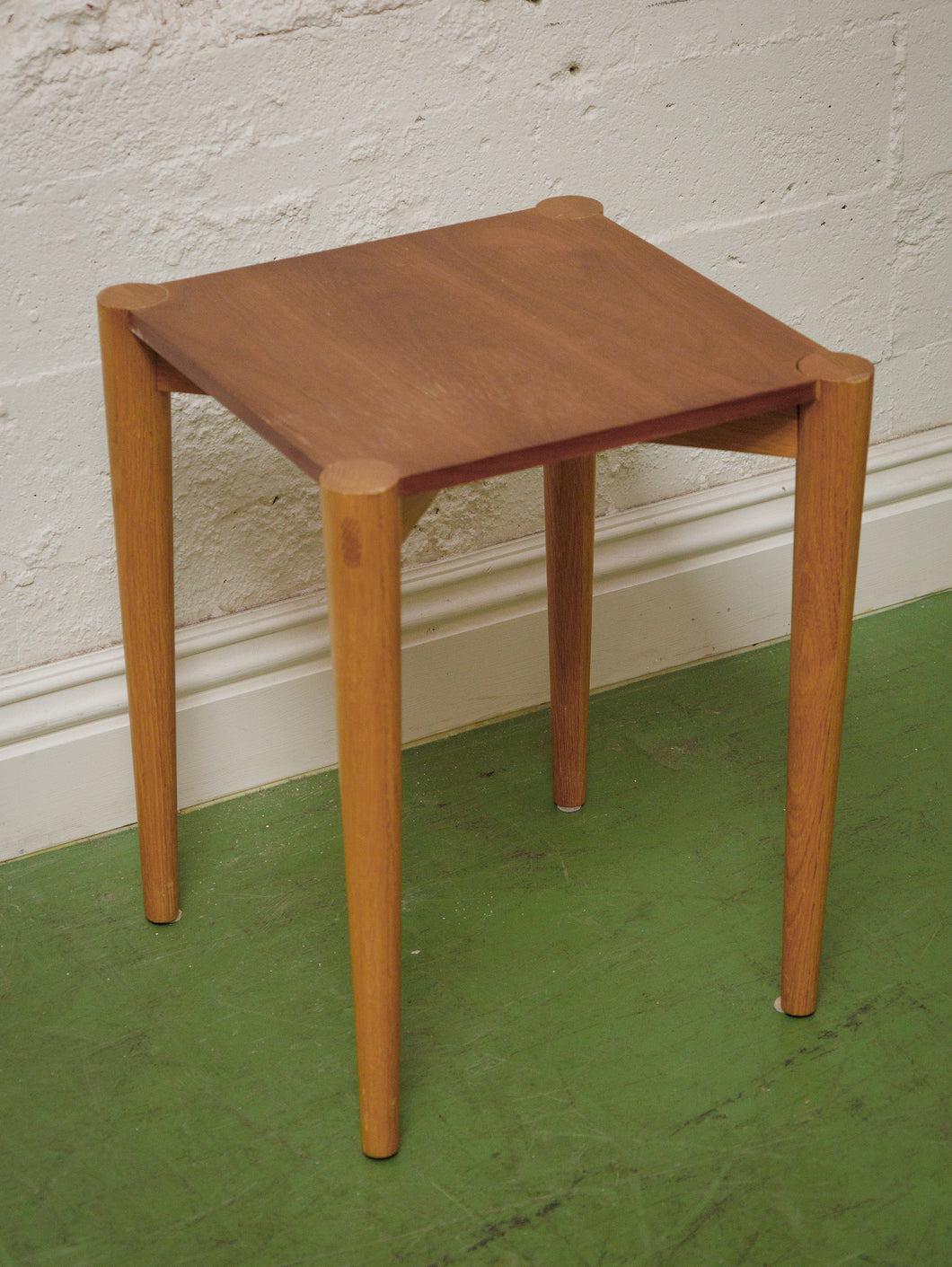 Walnut Side Table rounded legs