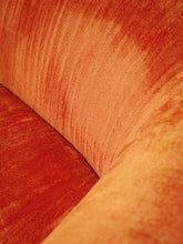 Load image into Gallery viewer, Orange Flared Out Velvet Sofa
