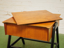 Load image into Gallery viewer, Rare Brown Saltman Vintage End Table with swivel Top

