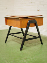 Load image into Gallery viewer, Rare Brown Saltman Vintage End Table with swivel Top
