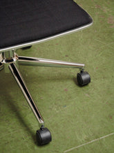 Load image into Gallery viewer, Armless Ribbed Swivel Office Chair in Black Upholstery
