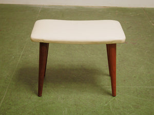 1960s White Leather Recliner Stokke Mobler