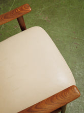 Load image into Gallery viewer, 1960s White Leather Recliner Stokke Mobler
