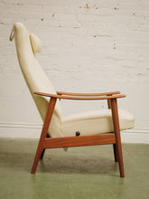 Load image into Gallery viewer, 1960s White Leather Recliner Stokke Mobler
