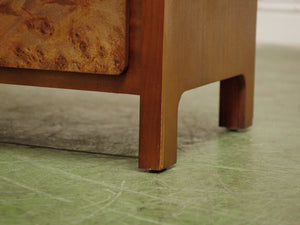 Pair of three drawer Faux Burl Nightstands
