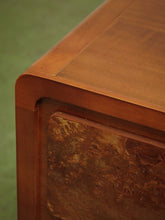 Load image into Gallery viewer, Pair of three drawer Faux Burl Nightstands
