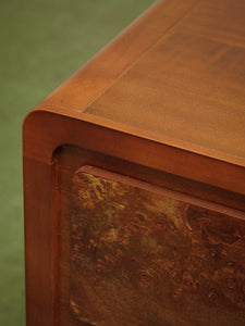 Pair of three drawer Faux Burl Nightstands