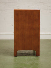 Load image into Gallery viewer, Pair of three drawer Faux Burl Nightstands
