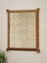 Load image into Gallery viewer, Neoclassical Vintage mirror with distressing on mirror
