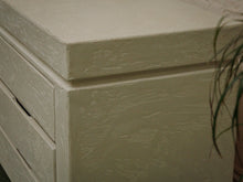 Load image into Gallery viewer, Postmodern stucco six drawer sculptural vintage dresser

