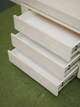 Load image into Gallery viewer, Postmodern stucco six drawer sculptural vintage dresser
