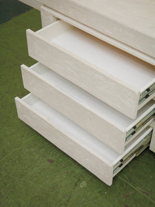 Postmodern stucco six drawer sculptural vintage dresser