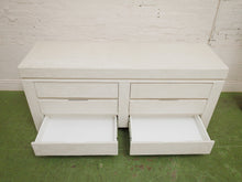 Load image into Gallery viewer, Postmodern stucco six drawer sculptural vintage dresser
