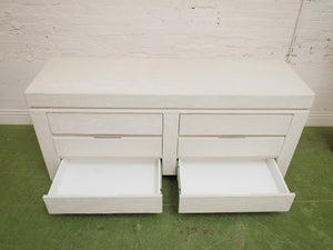 Postmodern stucco six drawer sculptural vintage dresser