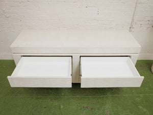 Postmodern stucco six drawer sculptural vintage dresser