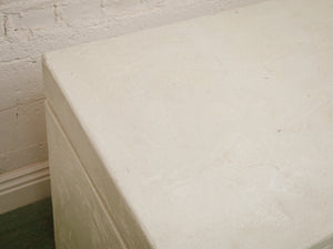 Postmodern stucco six drawer sculptural vintage dresser