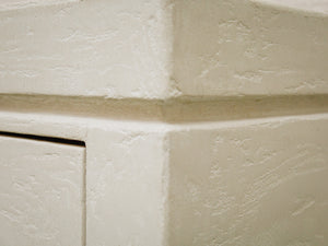 Postmodern stucco six drawer sculptural vintage dresser
