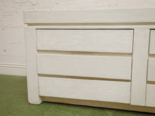 Load image into Gallery viewer, Postmodern stucco six drawer sculptural vintage dresser
