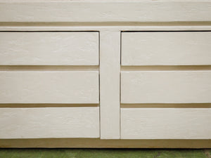 Postmodern stucco six drawer sculptural vintage dresser