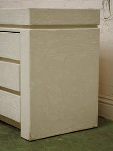 Postmodern stucco six drawer sculptural vintage dresser