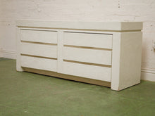 Load image into Gallery viewer, Postmodern stucco six drawer sculptural vintage dresser

