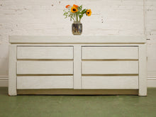 Load image into Gallery viewer, Postmodern stucco six drawer sculptural vintage dresser

