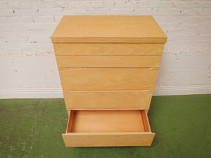 Blonde Vintage Sleek Highboy Dresser