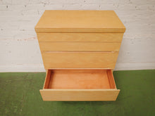 Load image into Gallery viewer, Blonde Vintage Sleek Highboy Dresser
