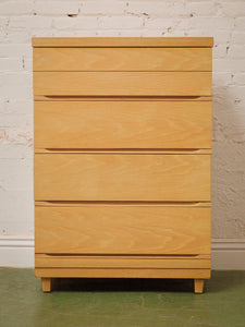 Blonde Vintage Sleek Highboy Dresser