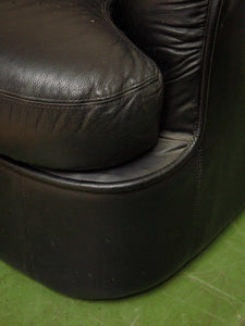 Leather Post Modern Loveseat