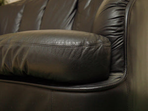 Leather Post Modern Loveseat